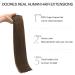 Doores Seamless Real Hair Extensions - 45cm 18 Inch Chocolate Brown 110g Remy Human Clip-Ins | Thick Hair Natural Look - Buy Online on GoSupps.com