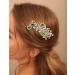 Deniferymakeup Bridal Hair Comb Rhinestone Teardrop Hair Comb Bridal Hair Accessory Crystal Gift for Her Party Headpiece (Silver Green) - Buy Online on GoSupps.com