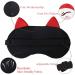 Plush Fox Sleeping Eye Mask with Ice Bag, Earplugs, and Adjustable Strap - Red - Buy Online on GoSupps.com