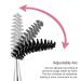 3-Piece Mascara & Eyebrow/Eyelash Brush Set | Portable Cosmetic Wands in Pink Black & Silver - International Shipping Available - Buy Online on GoSupps.com