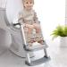 Potty Training Seat with Step Stool Ladder-Double Elite (Grey) - Comfortable Toilet Seat for Kids Boys Girls Toddlers - Foldable & Anti-Slip - Buy Online on GoSupps.com