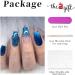 Blue Sequin Press On Nails Medium for Women - Full Cover Tips for Salon Perfect Manicure - Buy Online on GoSupps.com