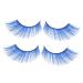 FRCOLOR 2 Pairs Blue Long Eyelashes Halloween Eyelashes Costume Dramatic Long Lashes Handmade False Eyelashes Makeup Long Fake Eyelashes Adhesive Eyelash Paper Cut Aldult 3d