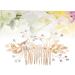 DOITOOL Hair Jewelry for Women Hair Accessories for Women Handmade Hair Combs Golden Hair Comb Tiara Crystal Headpiece Bridal Headwear Manual Headgear Rhinestone Bride - Buy Online on GoSupps.com