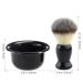 Beard Brush Holder Set - Manual Stand for Shaving Brush & Bowl - Black Shaving Razor Accessories for Men - Buy Online on GoSupps.com