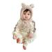 2 In 1 Baby Winter Hat Scarf Set Kids Toddler Hoodie Scarf Earflap Hat Children Thermal Balaclava Hat Neck Warmer Warm Hood Hat Fleece Lined Hat Scarves with Ears for Boys Girls 6 Months-4 Years Beige