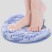 Slip-Proof Silicone Massage Pad & Back Scrubber | Foot Brush with Suction Cup - Relaxing & Effective Cleaning Massage - Gray - Buy Online on GoSupps.com