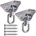 BeneLabel 2Pcs Quiet Stainless Steel Swing Hanger, 360 Rotation, 1000 LB Capacity, for Swing, Hammock, Chair, Sandbag