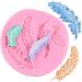 AKOAK 2 Pcs Feather Silicone Fondant Mold DIY Handmade Baking Tools for Fondant Chocolate Candy Cake Decoration Polymer Clay and Crafting - Buy Online on GoSupps.com