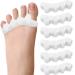 Ballotte Premium Toe Spacers (White 6 Pack) | Toe Separators for Feet - Toe Spreader & Foot Stretcher | Big Toe Straightener Bunion Corrector and Hammer Toe Corrector for Men and Women