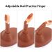 Flexible Nail Practice Fingers for Acrylic Nails - 3 PCS Set with Base Stand and 100 Refill Nail Tips - Buy Online on GoSupps.com
