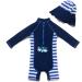 BONVERANO Baby Boys Long Sleeve Swimsuit UPF 50+ Sun Protection Whale - Size 2, 2-3 Years - Buy Online on GoSupps.com