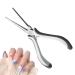Besreey Tweezers for Stickers - Nail Form Shaping Tweezers Tip Tweezers Nippers Acrylic UV Gel Tips Sculpture Clip Nail Shaper Tool for Acrylic Gel Dark Gray Colour