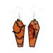 Feylie earring halloween acrylic spider web sarg dangle earring coffin shape earrings funny lightwight jewelry gift statement earring red