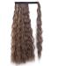 Vibrant Corn Wavy Long Ponytail Synthetic Wig Wrapped In Clip Hair Extension With Brown Ponytail Hair Pieces 22inches 2011-8H27