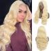 BESTUNG Glueless Wigs 613 Blonde Lace Front Wig For Women 24 Inches Long Natural Wavy Free Part Lace Wigs Heat Resistant Synthetic Hair Wig Looks Natural at Party (613 color) 24" 613 blonde