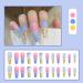 Press on Nails 3 Sets Rainbow Long Artificail Nails Gold Foil Diamonds Fake Nail Press-on Nails for Women Girls (Color : A) (Color : A) (A) - Buy Online on GoSupps.com