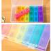 Buy Weekly Pill Organizer 7 Day - Moisture-Resistant Large Daily Cases for Pills Vitamins Fish Oil & Supplements - Rainbow Colors international shipping available - Buy Online on GoSupps.com