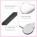 BUCICE Large Lash Mirror Detachable Stainless Steel Makeup Tool for Eyelash Extension, Heart-Shaped Design in Black - Buy Online on GoSupps.com