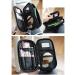 MLMSY Black Makeup Bag for Women - Multifunctional 2 Layer Organizer with Mirror & Beauty Brush Travel Kit - Buy Online on GoSupps.com
