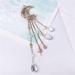 Buy Andelaisi Gold Moon Hair Clip - Crystal & Pearl Dangle Hair Accessory for Women & Girls - Buy Online on GoSupps.com