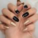 24pcs Oval Glitter Short Full Coverage Press-On Nails Set | Removable False Nails with Adhesive Sticker - International Shipping Available - Buy Online on GoSupps.com