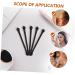 Baluue 30pcs Double Ended Eye Shadow Stick Sponge Head Eyeshadow Sticks Sponge Eye Brush Plastic Black - Buy Online on GoSupps.com