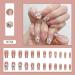 SINLOV Coffin French Camellia Flower False Nails Nude Long Medium Fake Nails Glossy Press on Nails Ballerina Acrylic Full Cover Fake Nails for Women and Girls - Buy Online on GoSupps.com