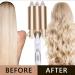 Ten-Tatent 3 Barrel Hair Waver Curling Iron 25mm - 2 Temperatures - Quick Heating - for Long or Short Hair Styling - Heat Resistant Glove - Gold - Buy Online on GoSupps.com
