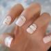 Nude Gold Line Medium Square Glossy False Nails - 24pcs | International Shipping Available - Buy Online on GoSupps.com