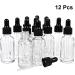 Minkissy 12Pcs Glass Dropper Bottles Clear Essential Oils Bottles with Glass Eye Droppers Refillable Empty Bottles for Liquid Aromatherapy Essential Oils(30ml) - Buy Online on GoSupps.com