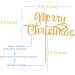 LeeLeeAn Merry Christmas Cake Topper - Gold Glitter Merry Christmas Cake Decoration Happy New Year Cake Topper Christmas Party Decoration Supplies Golden Glitter Winter Holiday Cake Decor (mc1) - Buy Online on GoSupps.com