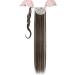 Ponytail Extension Wrap Around Clip in Hairpiece for Women - 32 Inch Straight Dark Brown & Ash Blonde - Buy Online on GoSupps.com