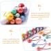 FRCOLOR 7 Pairs headband color hair tie small hair ties rubber bands for hair clear hair elastics Pom Pom baby elastic hair ties elastic hair rope Korean version bead Acrylic girl child - Buy Online on GoSupps.com