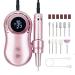 Professional Nail Drill 35000 RPM Rechargeable Electric Nail Drill Machine Portable Acrylic Nail Drill with 11 Pcs Nail Drill Bits for Acrylic Nails  Gel Nails  Manicure Pedicure Polishing