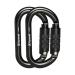 CAMNAL Heavy Duty Carabiner, 25kn(About 5620 lbs) Oval Carabiner Clip O-Shape Rock Climbing Carabiner Lightweight Caribeener for Climbing, Mountaineer, Aerial Work Black-TN