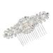 DOITOOL 1pc Flower Side Hair Comb Teasing Combs for Women Hair Combs for Women Accessories Rhinestone Hair Comb Pearl Hair Comb Pearl Inlaid Hair Comb Hair Piece Wedding Bride