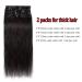 Buy Clip In Extensions - Real Remy Hair 8 Wefts 18 Clips 55cm - #1B Natural Black - 75g - International Shipping - Buy Online on GoSupps.com
