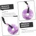 Shop Solustre 2-Stone Necklace with Safety Buckle - Elegant Crystal Pendant Jewelry for Women & Men - Purple Circle Necklace with Coin Design - Buy Online on GoSupps.com