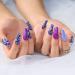 Sethexy Long Purple Ballerina False Nails - Leopard Sparkle Acrylic Nail Tips (24pcs) for Women & Girls - Buy Online on GoSupps.com