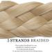 5 Strands Elegant Synthetic Hair Plaited Headband Elastic Hair Band Braid Headwear Hair Scrunchie Headband For Girls Women Accessories Highlighted - Ash Blonde - Buy Online on GoSupps.com