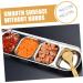 Milisten 2pcs Stainless Steel 4 Compartments Korean Style Plate Dipping Sauce Bowl Seasoning Plate Stainless Steel Sauce Plates Sauce Dishes for Dipping Toddler Mini Small Plate - Buy Online on GoSupps.com