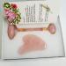Buy Pink Rose Quartz Jade Face Roller & Gua Sha Set for Eye Puffiness & Wrinkle Relief | International Shipping Available - Buy Online on GoSupps.com