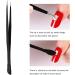 2 PCS Nail Art Tweezers Set - Straight and Curved Tip Rhinestone Stickers Picker Tweezers for Craft & Makeup - Black - Buy Online on GoSupps.com