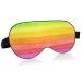 Haskirky Light Blocking Eye Mask Breathable and Adjustable Adult Men and Women Travel on Business Trips Yoga Meditation Light Smooth Comfortable Eye Mask Office Deep Sleep Goodies Striped Watercolo