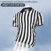Yuehuamech Men's Umpire Jersey - Black & White Striped Referee Shirt with Zipper for Basketball & Football - Size L (60-65kg) - Buy Online on GoSupps.com