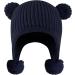 KAKU NANU Toddler Winter Hat with Double Pom Pom | Fleece Lined Beanie for Boys & Girls 1-2 Years | Dark Blue - Buy Online on GoSupps.com
