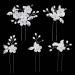 Bridal Hair Accessories Wedding Hair Accessories For Women Bridal Hair Pins Bridesmaid Hair Accessories Flower Bridal Hair Clips U-Shaped Wedding Hair Clips For Women Girls(Silver) - Buy Online on GoSupps.com