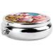 Funny Cute Pig Round Pill Box - 3 Compartment Mini Travel Organizer for Vitamins & Medications - Portable Decorative Pocket Case - Buy Online on GoSupps.com