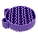 2 1 Makeup Brush Cleaning Pad Brush Storage Holder 2 in 1 Brush Cleaner Pad Silicone Makeup Brush Cleaner Mat 2 in 1 Brush Cleaning Mat Brush Cleaning Pad with Holder 11X10cm Purple